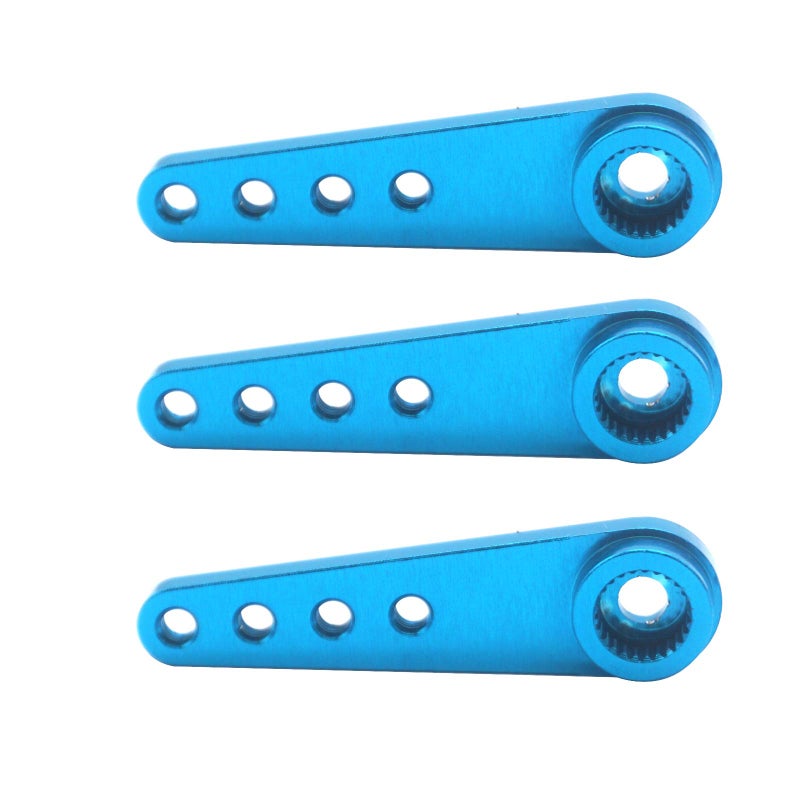 Vgoohobby 3Pack Vgoohobby 25T Aluminum Alloy Servo Horn Extension Steering Arm 37mm Compatible with Futaba Savox Power HD HSP Himoto MG995 MG996 Servos 1/10 Redcat TRX-4 Axial SCX10 RC Car (Blue) - Image 5